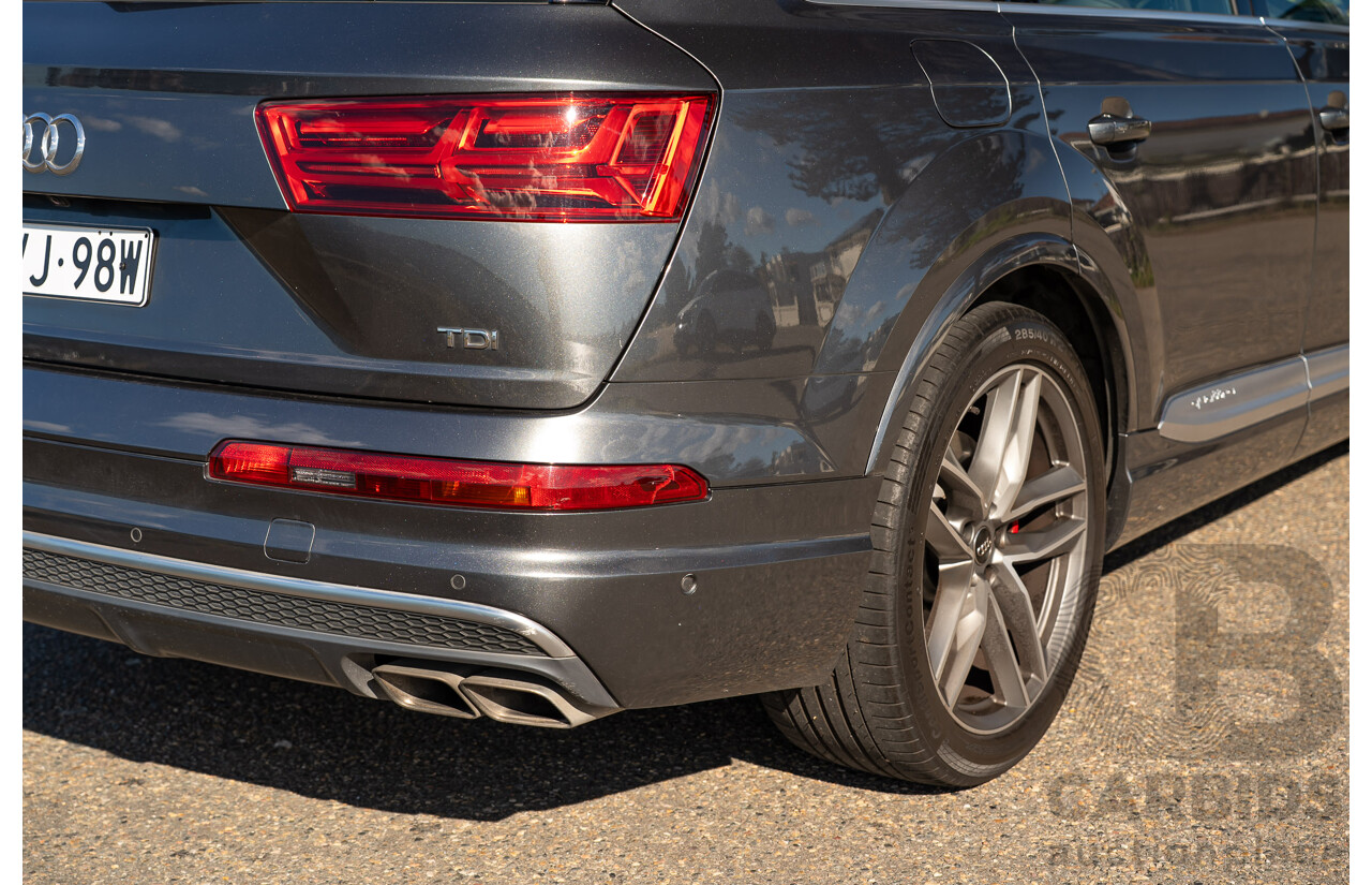 07/2017 Audi SQ7 TDI Quattro (AWD) 4M 4d Wagon Daytona Gray Pearlescent Twin Turbo Diesel V8 4.0L