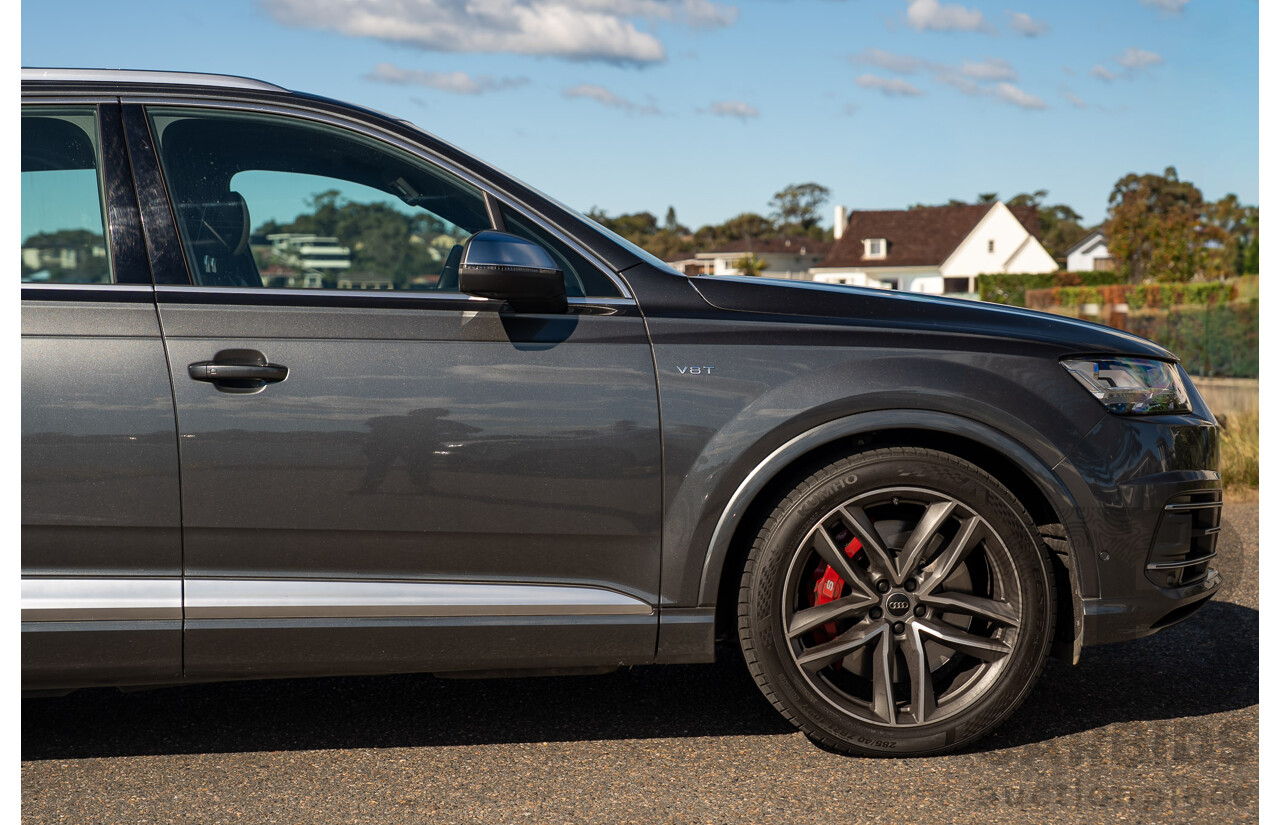 07/2017 Audi SQ7 TDI Quattro (AWD) 4M 4d Wagon Daytona Gray Pearlescent Twin Turbo Diesel V8 4.0L