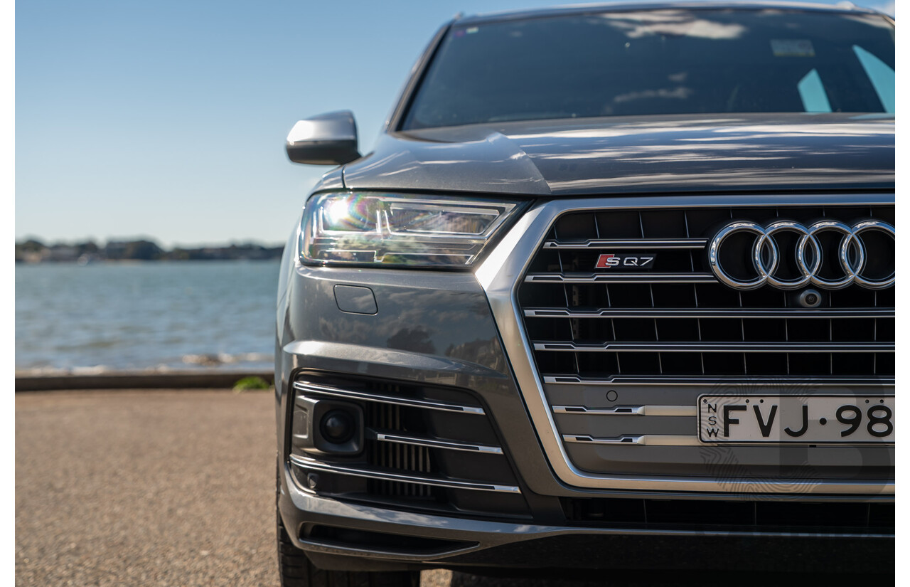 07/2017 Audi SQ7 TDI Quattro (AWD) 4M 4d Wagon Daytona Gray Pearlescent Twin Turbo Diesel V8 4.0L
