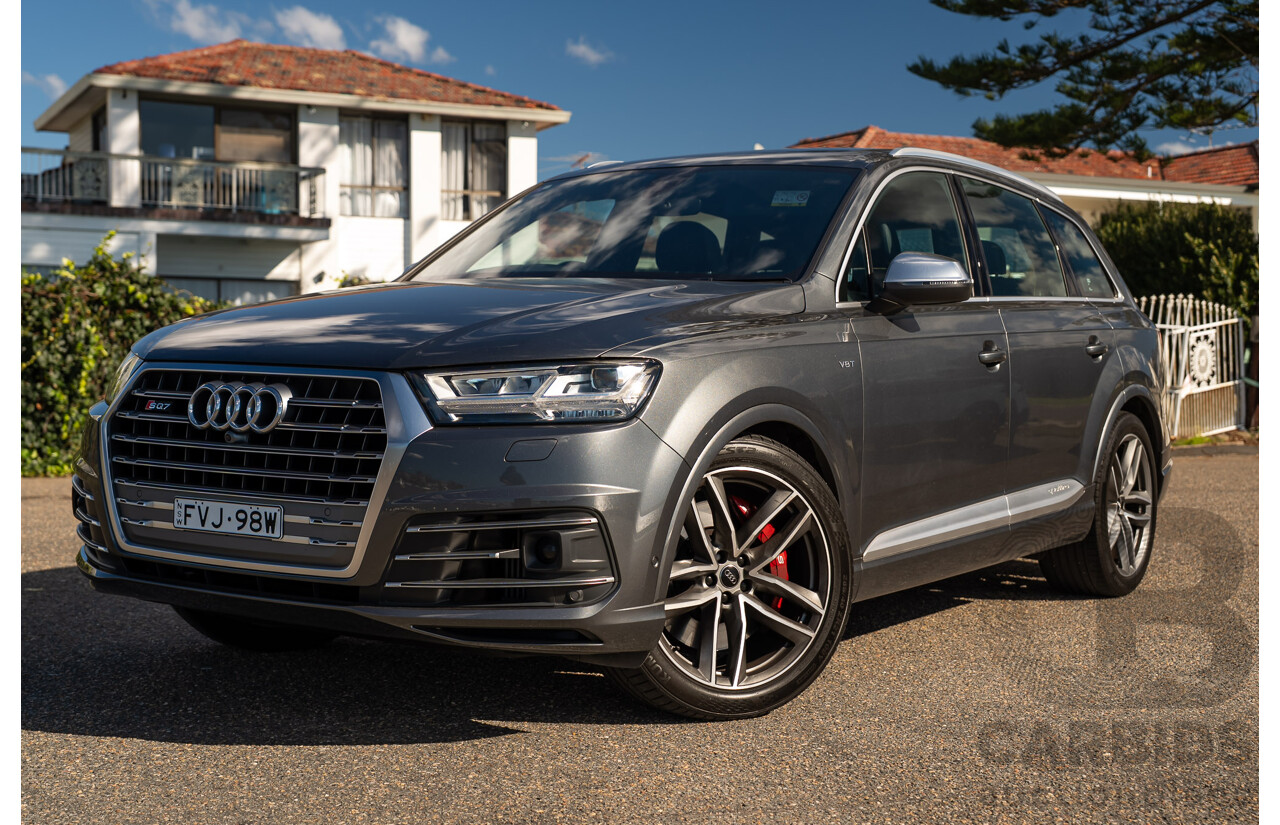 07/2017 Audi SQ7 TDI Quattro (AWD) 4M 4d Wagon Daytona Gray Pearlescent Twin Turbo Diesel V8 4.0L