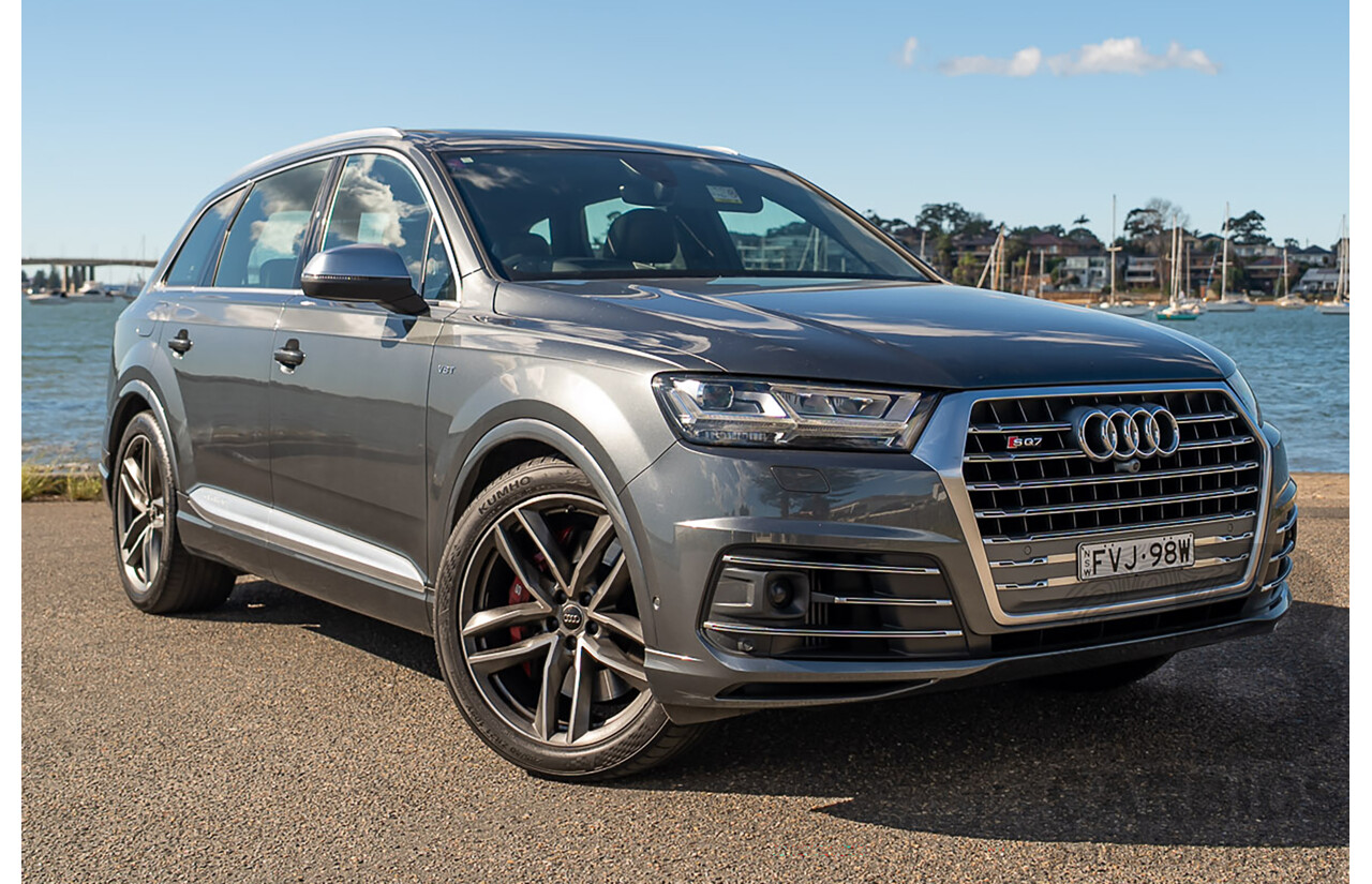 07/2017 Audi SQ7 TDI Quattro (AWD) 4M 4d Wagon Daytona Gray Pearlescent Twin Turbo Diesel V8 4.0L