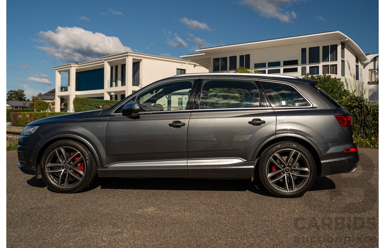 07/2017 Audi SQ7 TDI Quattro (AWD) 4M 4d Wagon Daytona Gray Pearlescent Twin Turbo Diesel V8 4.0L