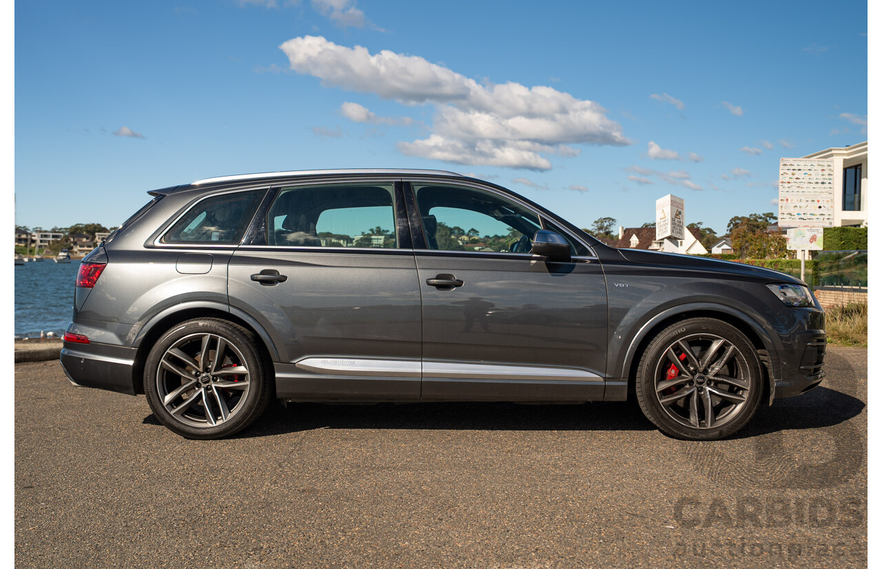 07/2017 Audi SQ7 TDI Quattro (AWD) 4M 4d Wagon Daytona Gray Pearlescent Twin Turbo Diesel V8 4.0L