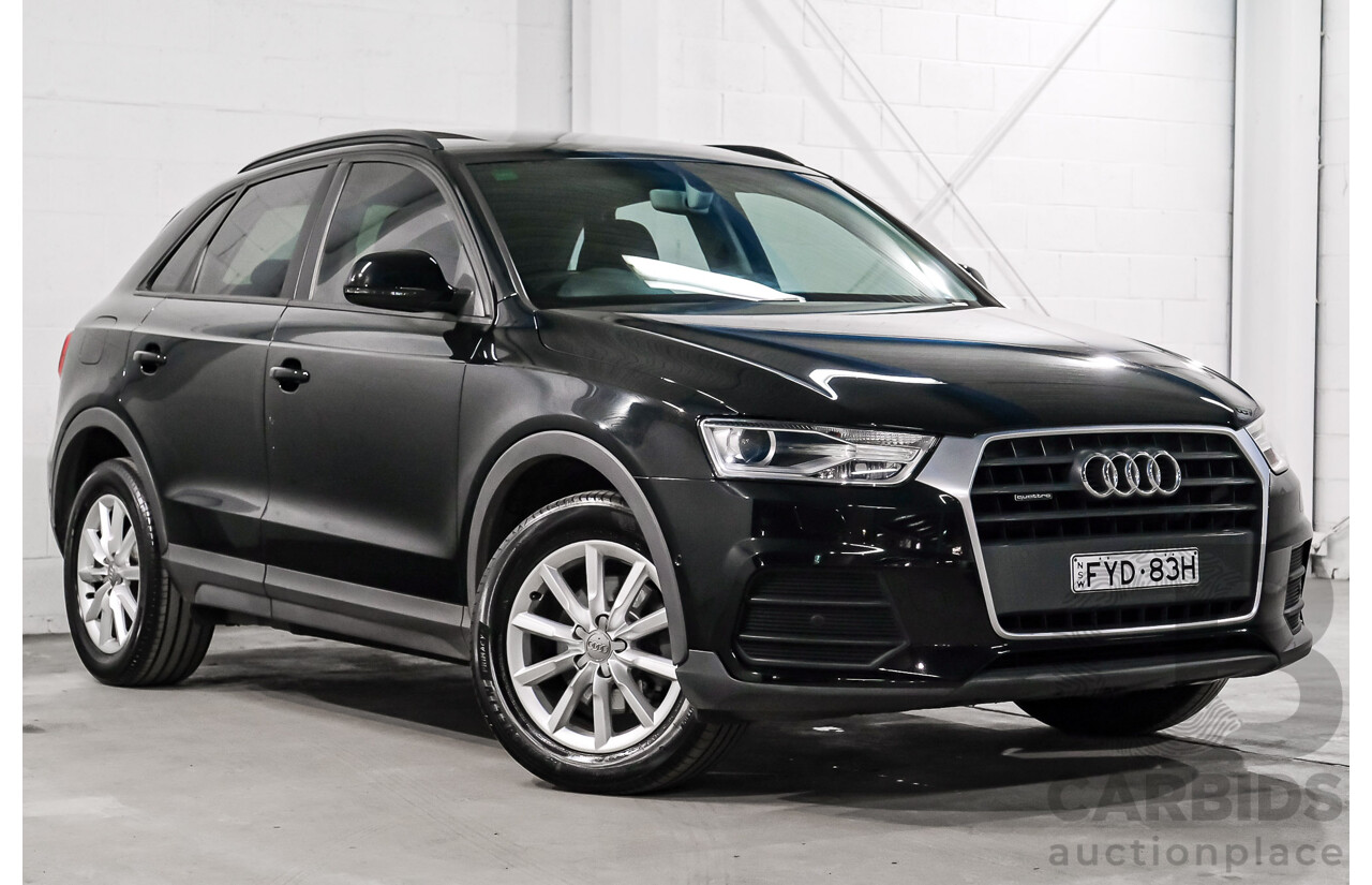 05/2016 Audi Q3 2.0 TDI Quattro 110kW (AWD) 8U MY15 4D Wagon Myth Black Metallic Turbo Diesel 2.0L