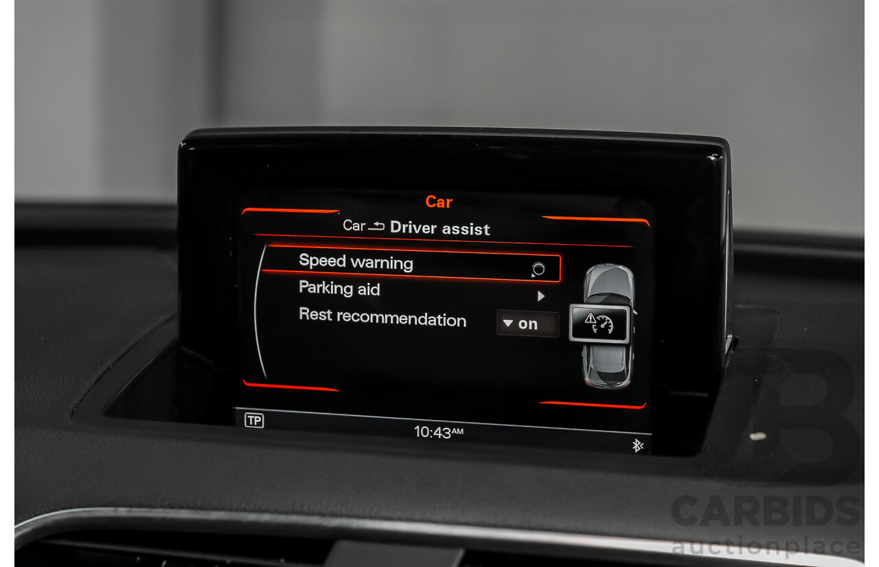 05/2016 Audi Q3 2.0 TDI Quattro 110kW (AWD) 8U MY15 4D Wagon Myth Black Metallic Turbo Diesel 2.0L