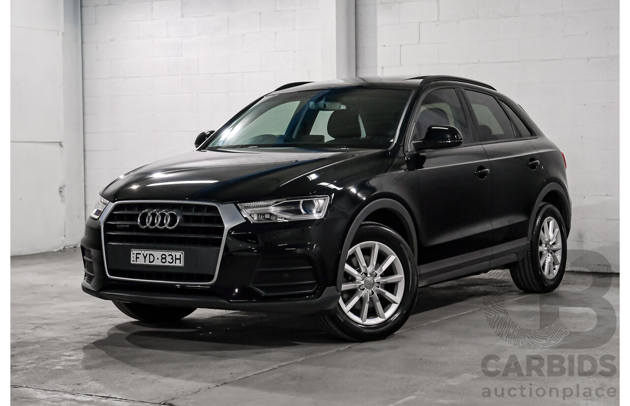05/2016 Audi Q3 2.0 TDI Quattro 110kW (AWD) 8U MY15 4D Wagon Myth Black Metallic Turbo Diesel 2.0L