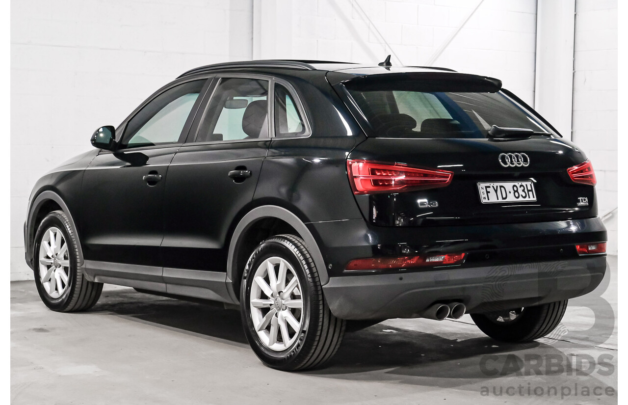05/2016 Audi Q3 2.0 TDI Quattro 110kW (AWD) 8U MY15 4D Wagon Myth Black Metallic Turbo Diesel 2.0L