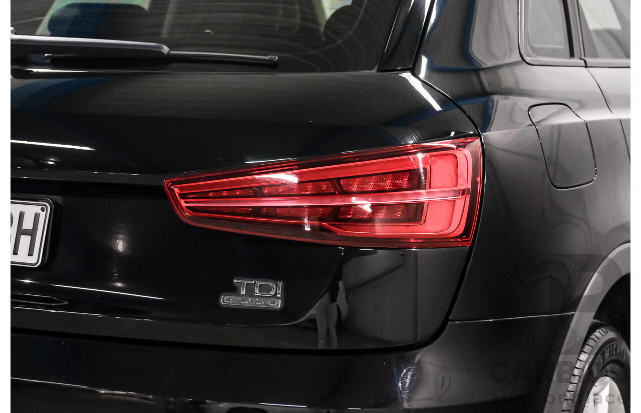 05/2016 Audi Q3 2.0 TDI Quattro 110kW (AWD) 8U MY15 4D Wagon Myth Black Metallic Turbo Diesel 2.0L