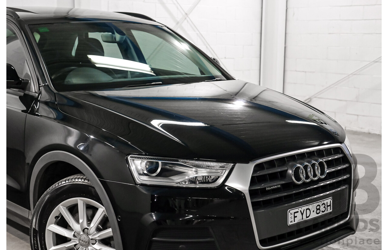 05/2016 Audi Q3 2.0 TDI Quattro 110kW (AWD) 8U MY15 4D Wagon Myth Black Metallic Turbo Diesel 2.0L