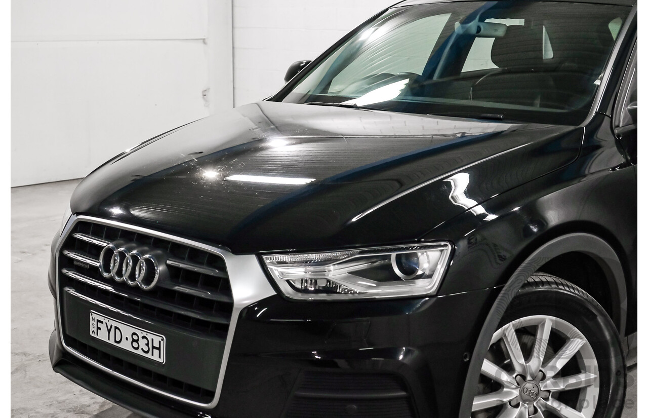 05/2016 Audi Q3 2.0 TDI Quattro 110kW (AWD) 8U MY15 4D Wagon Myth Black Metallic Turbo Diesel 2.0L