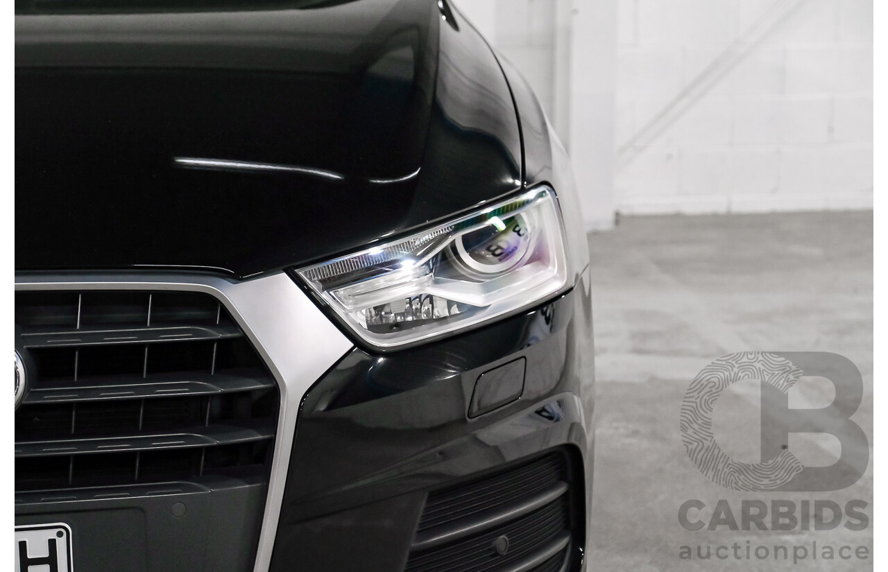 05/2016 Audi Q3 2.0 TDI Quattro 110kW (AWD) 8U MY15 4D Wagon Myth Black Metallic Turbo Diesel 2.0L