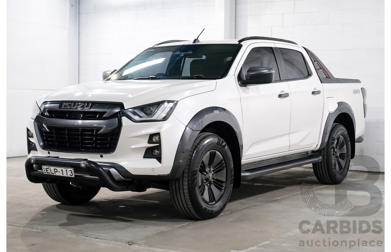 02/2021 Isuzu D-Max X-Terrain (4x4) RG MY21 Crew Cab Utility Marble White Turbo Diesel 3.0L