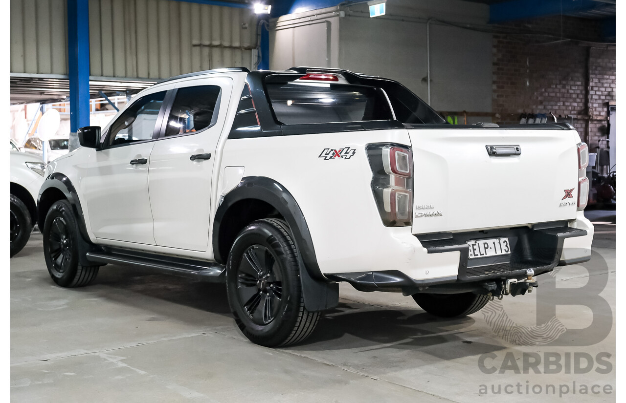 02/2021 Isuzu D-Max X-Terrain (4x4) RG MY21 Crew Cab Utility Marble White Turbo Diesel 3.0L