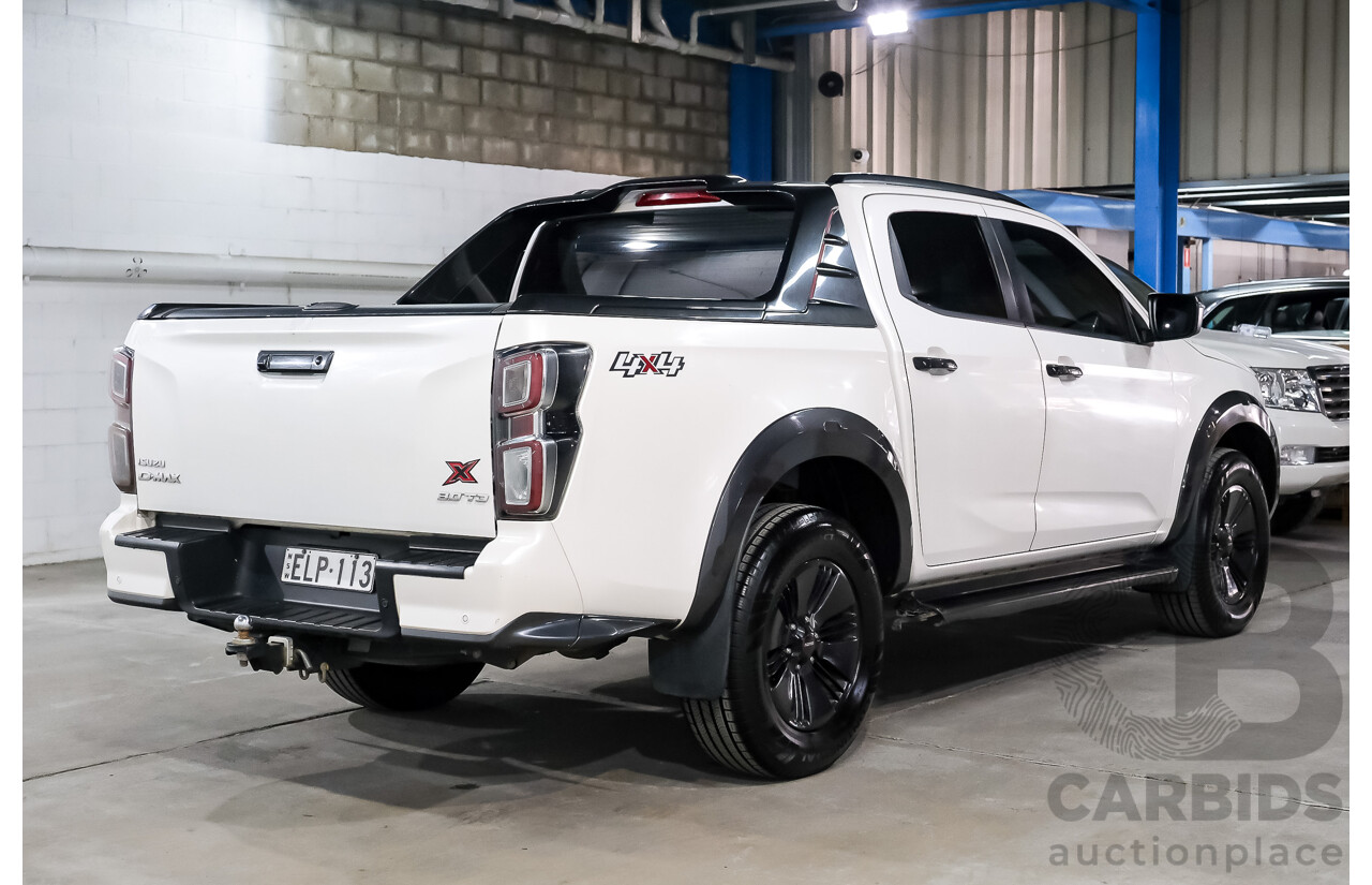 02/2021 Isuzu D-Max X-Terrain (4x4) RG MY21 Crew Cab Utility Marble White Turbo Diesel 3.0L