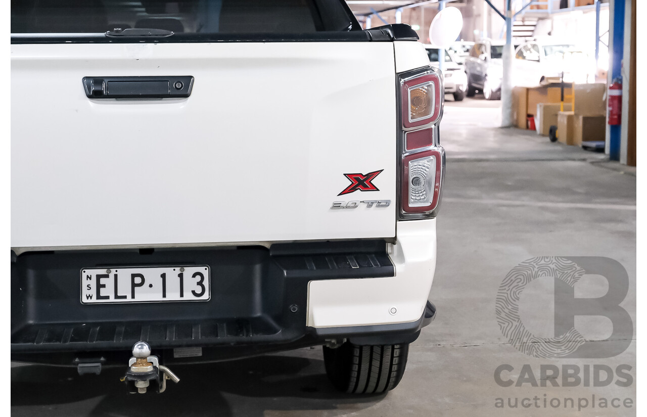 02/2021 Isuzu D-Max X-Terrain (4x4) RG MY21 Crew Cab Utility Marble White Turbo Diesel 3.0L