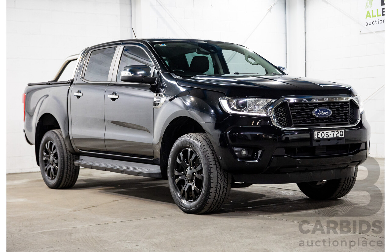 11/2021 Ford Ranger XLT 2.0 (4x4) PX MKIII MY21.75 Double Cab P/Up Absolute Black Turbo Diesel 2.0L
