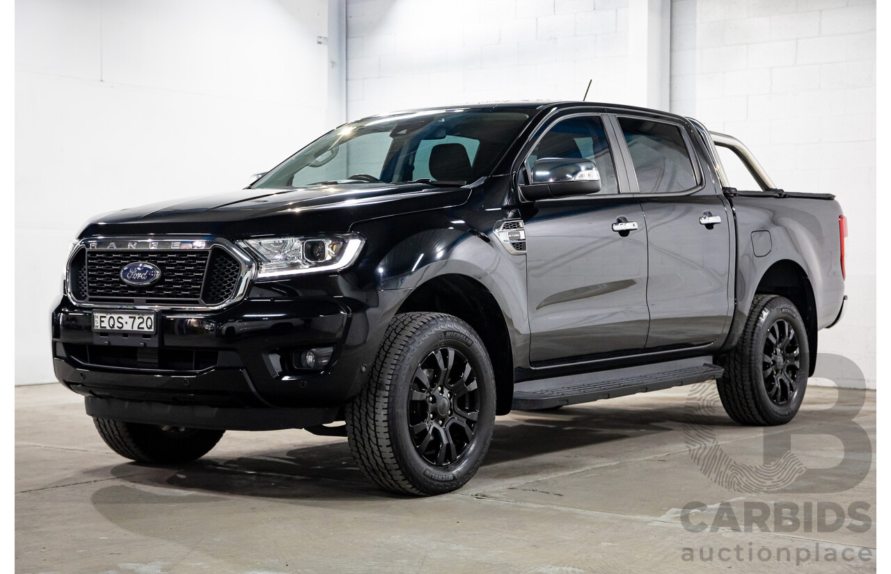 11/2021 Ford Ranger XLT 2.0 (4x4) PX MKIII MY21.75 Double Cab P/Up Absolute Black Turbo Diesel 2.0L