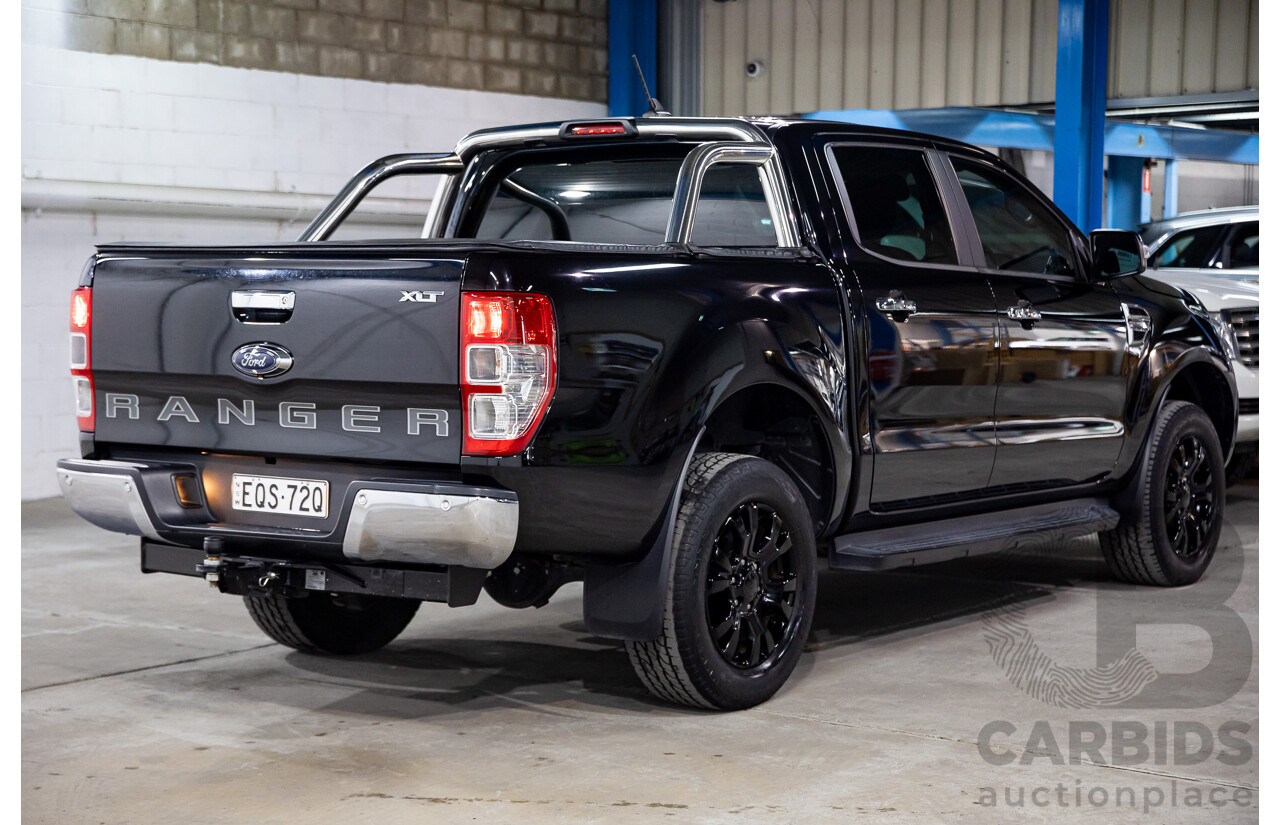 11/2021 Ford Ranger XLT 2.0 (4x4) PX MKIII MY21.75 Double Cab P/Up Absolute Black Turbo Diesel 2.0L