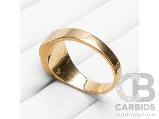 9ct Yellow Gold Diamond & Onyx Signet Ring - Size W.5