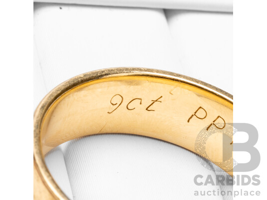 9ct Yellow/White Gold Men's Wedder - Size W