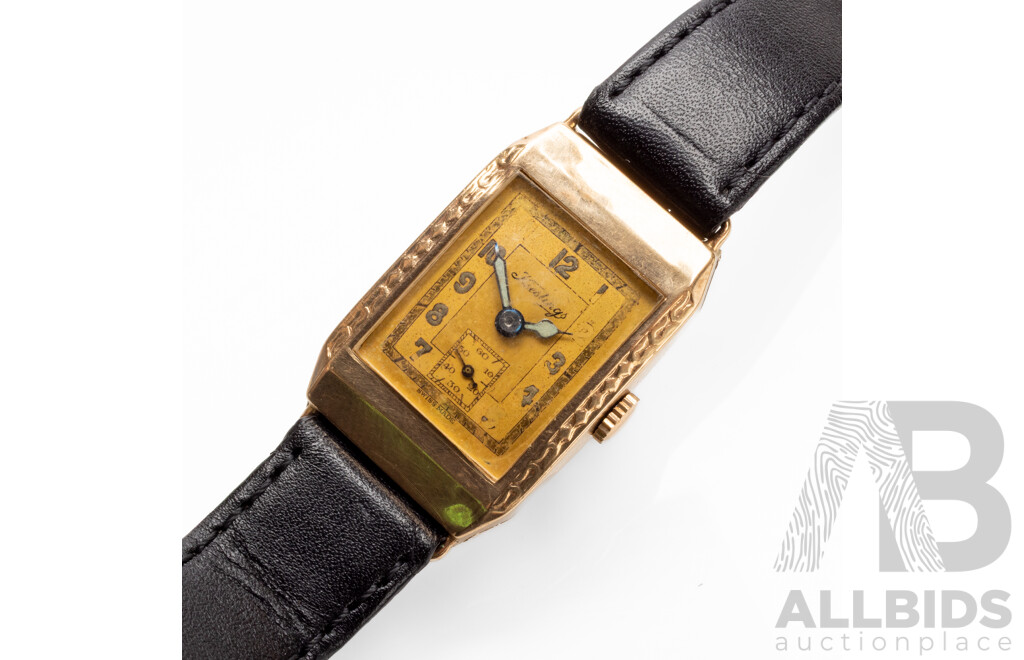 Vintage 9ct Gold Manual Hand Wind Watch by Handley