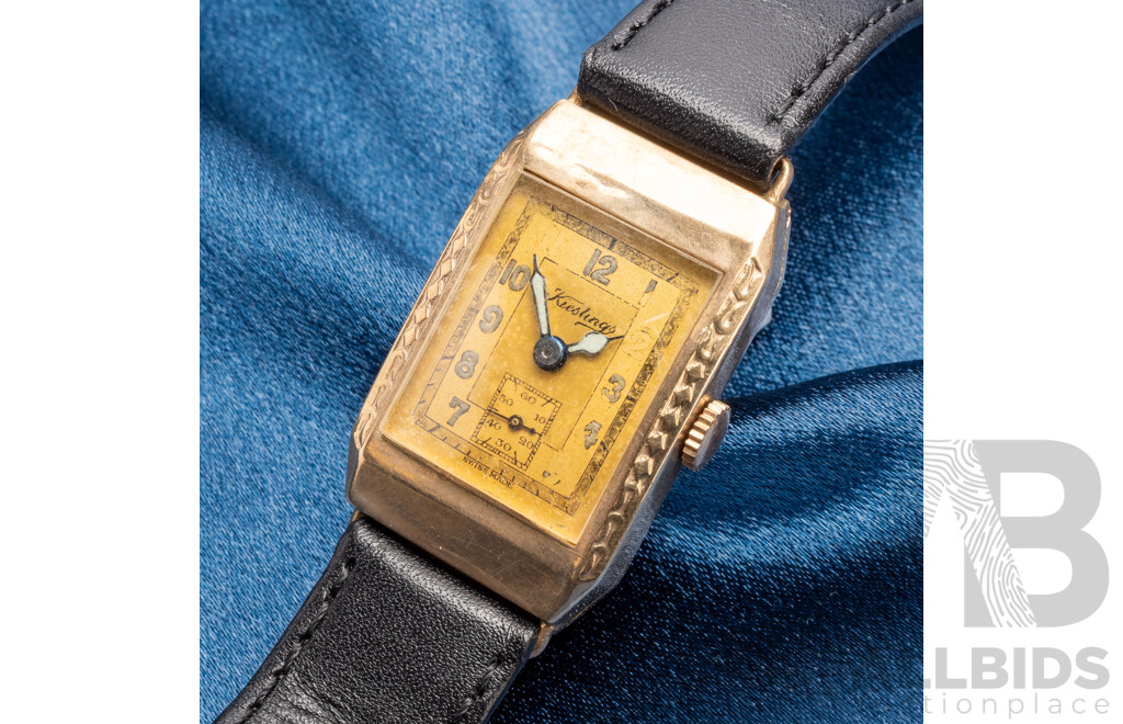 Vintage 9ct Gold Manual Hand Wind Watch by Handley