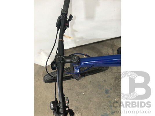 Blue Spray Painted 18 Speed Mountian Bike
