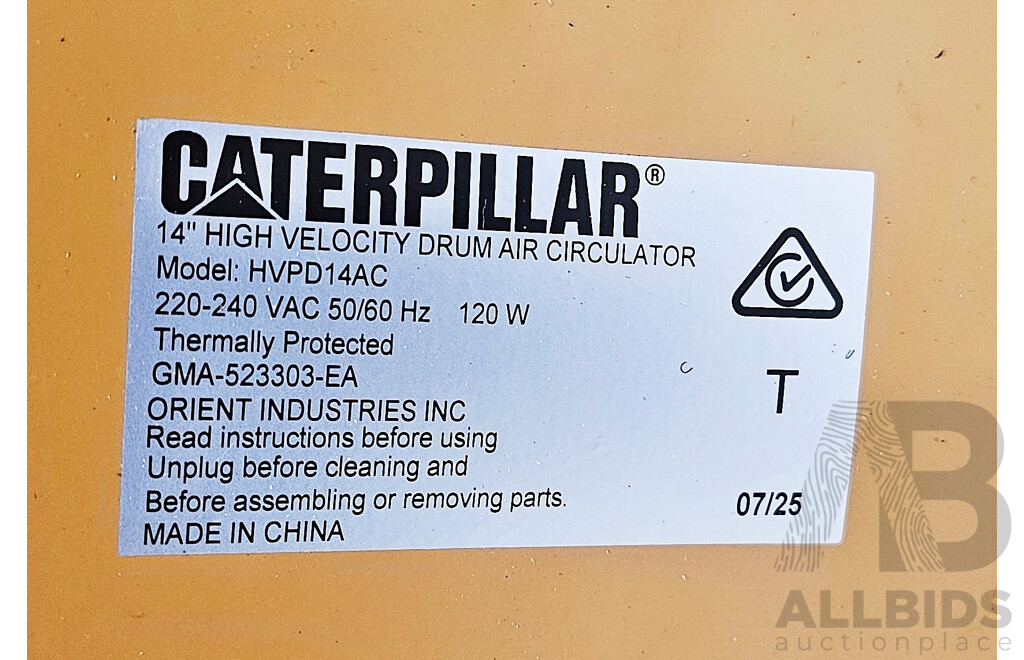 Caterpillar (HVPD14AC) 14-Inch High Velocity Drum Fan