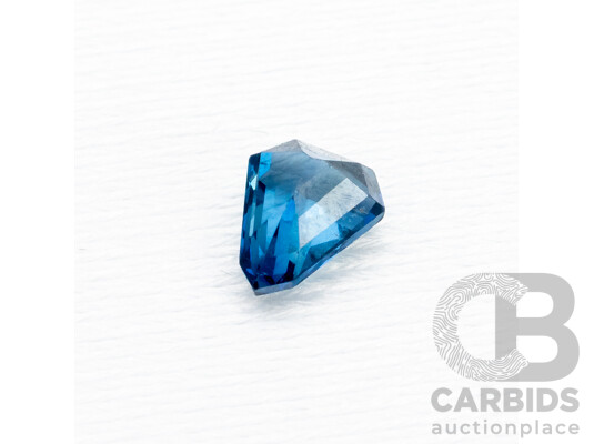 1.20ct Elongated Shield Cut Teal Sapphire