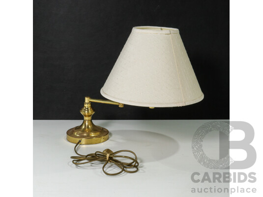 Polished Brass Swing-arm Table Lamp