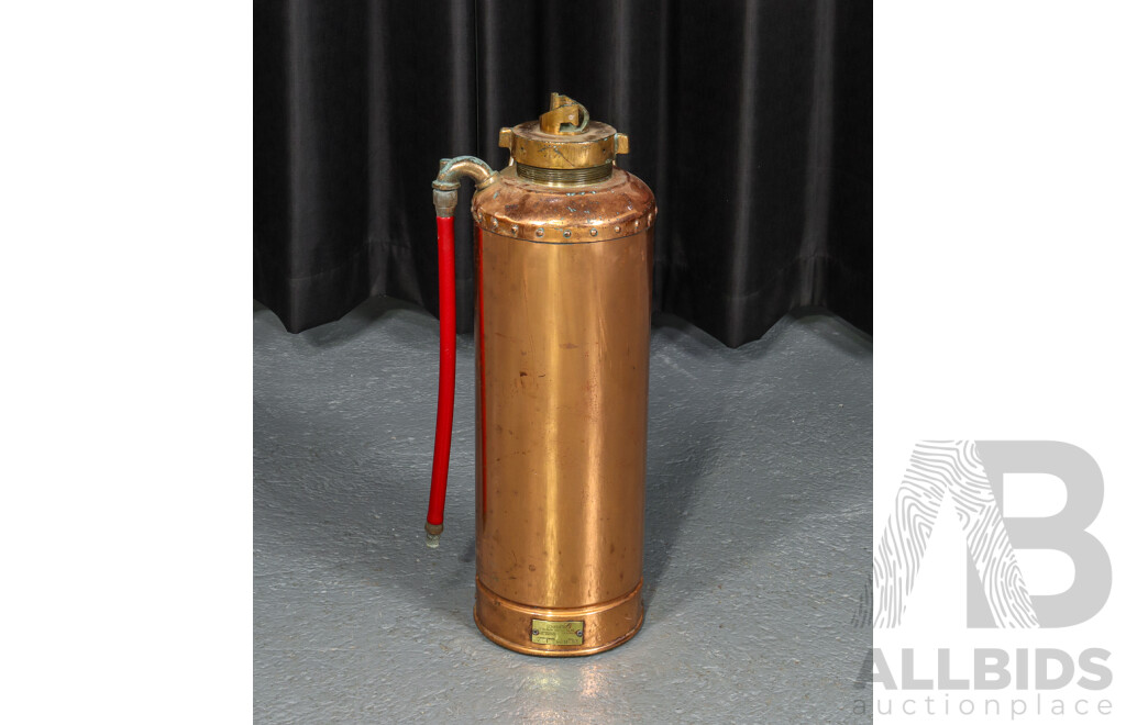 Vintage Nu-Swift Copper Fire Extinguisher