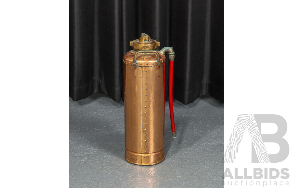 Vintage Nu-Swift Copper Fire Extinguisher