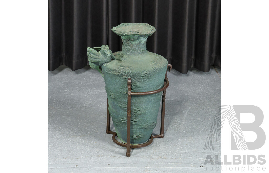 Large Patinated Decorative Vase