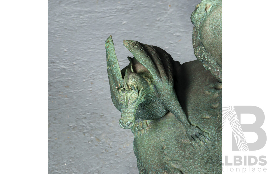 Large Patinated Decorative Vase