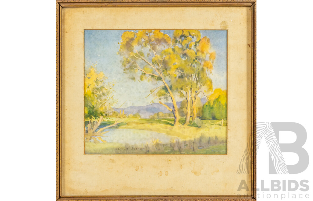 Carlyle Jackson (20th Century, Australian, 1891-1940), Trees, Vintage Colour Print After Original Watercolour, 32H x 32W cm (frame)