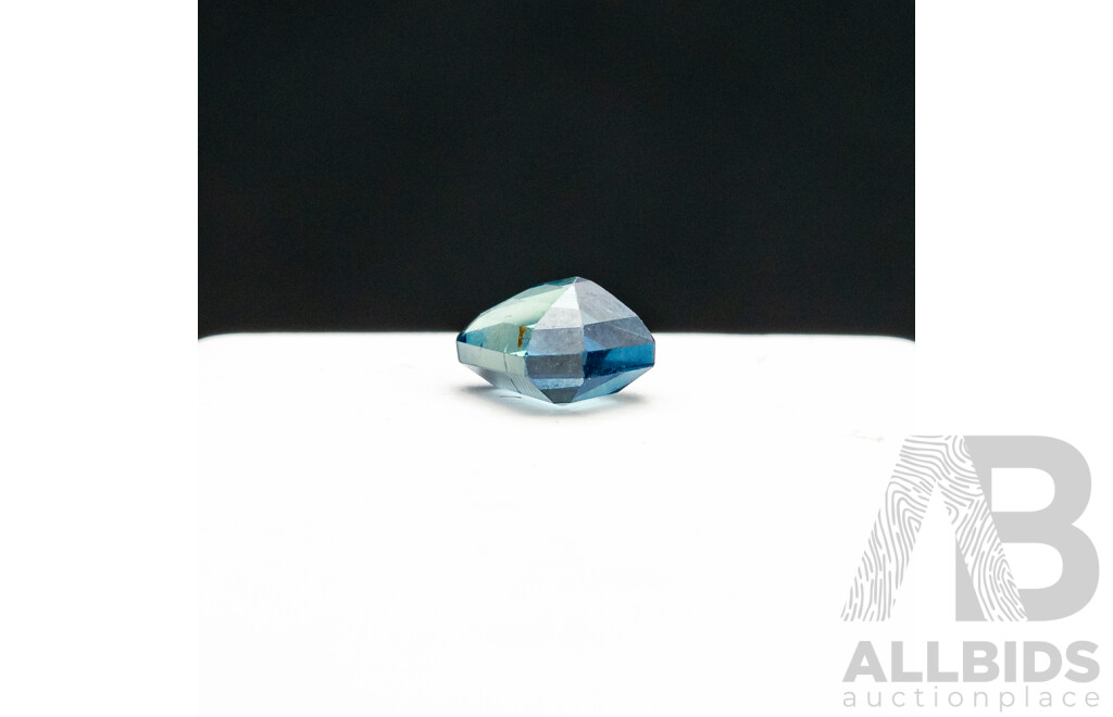 1.20ct Elongated Shield Cut Teal Sapphire