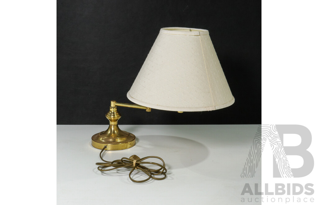 Polished Brass Swing-arm Table Lamp