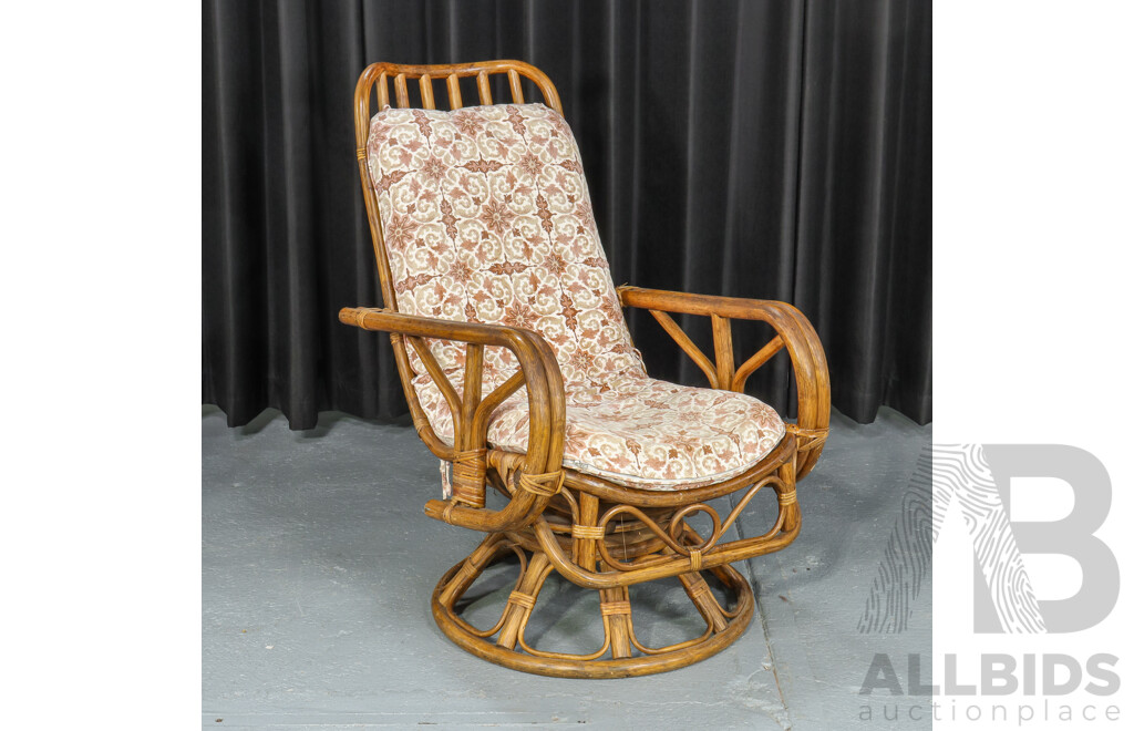 Cane Swivel Armchair