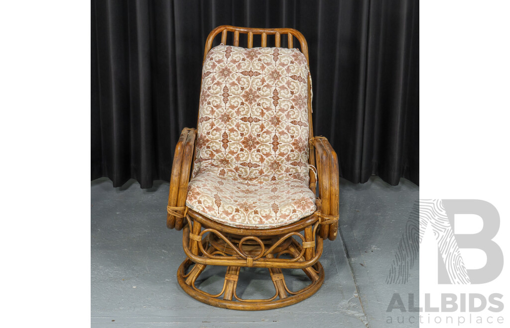 Cane Swivel Armchair