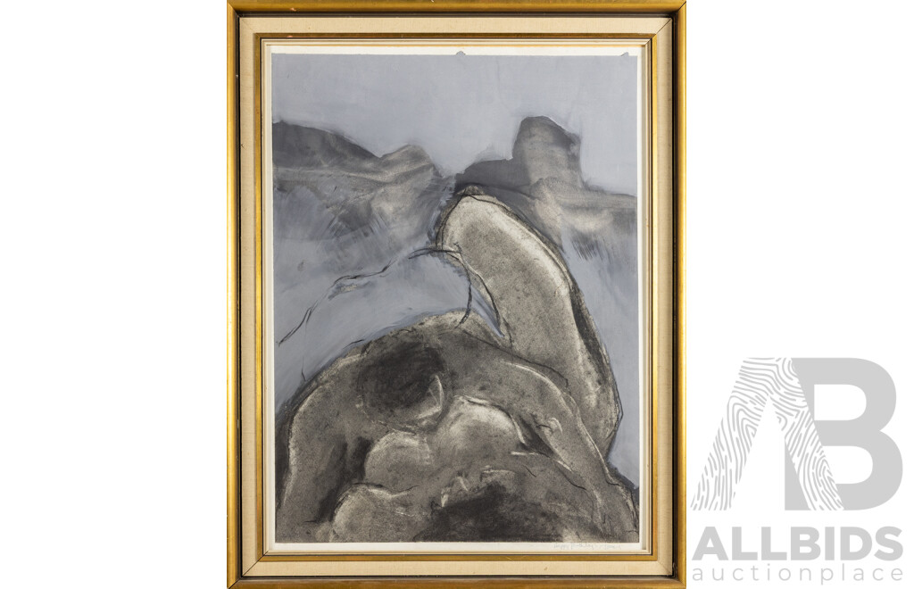 (Possibly) P. Kyhom, (20th Century, Working1960s), Embracing, Original Mixed Media Pastel & Paint, 90 x 70 cm (frame)