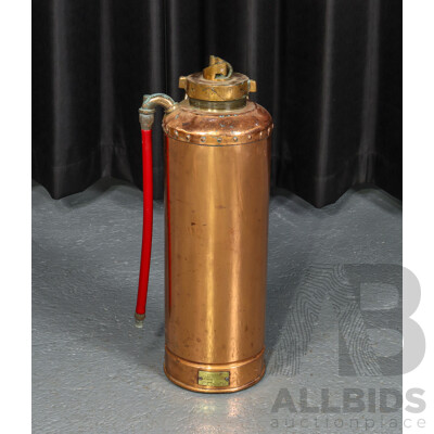 Vintage Nu-Swift Copper Fire Extinguisher