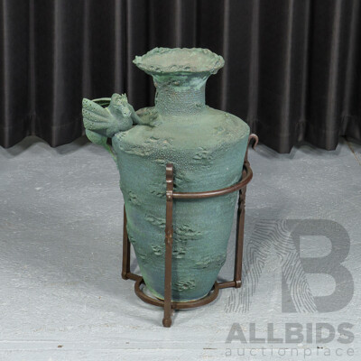 Large Patinated Decorative Vase