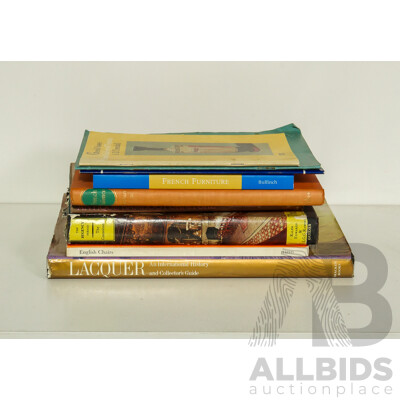 Collection of Varied Books on Furniture and Decorative Homewares Including French Furniture From Louis XII to Art Deco, Regency 1810-1830 and More! (9)