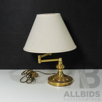 Polished Brass Swing-arm Table Lamp