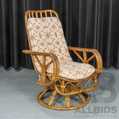 Cane Swivel Armchair