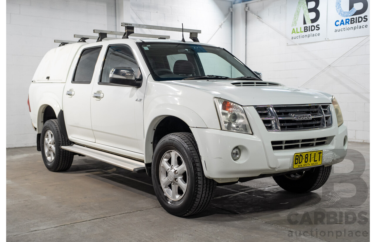 01/2010 Isuzu D-Max LS (4x2) TF Crew Cab Utility White Turbo Diesel 3.0L