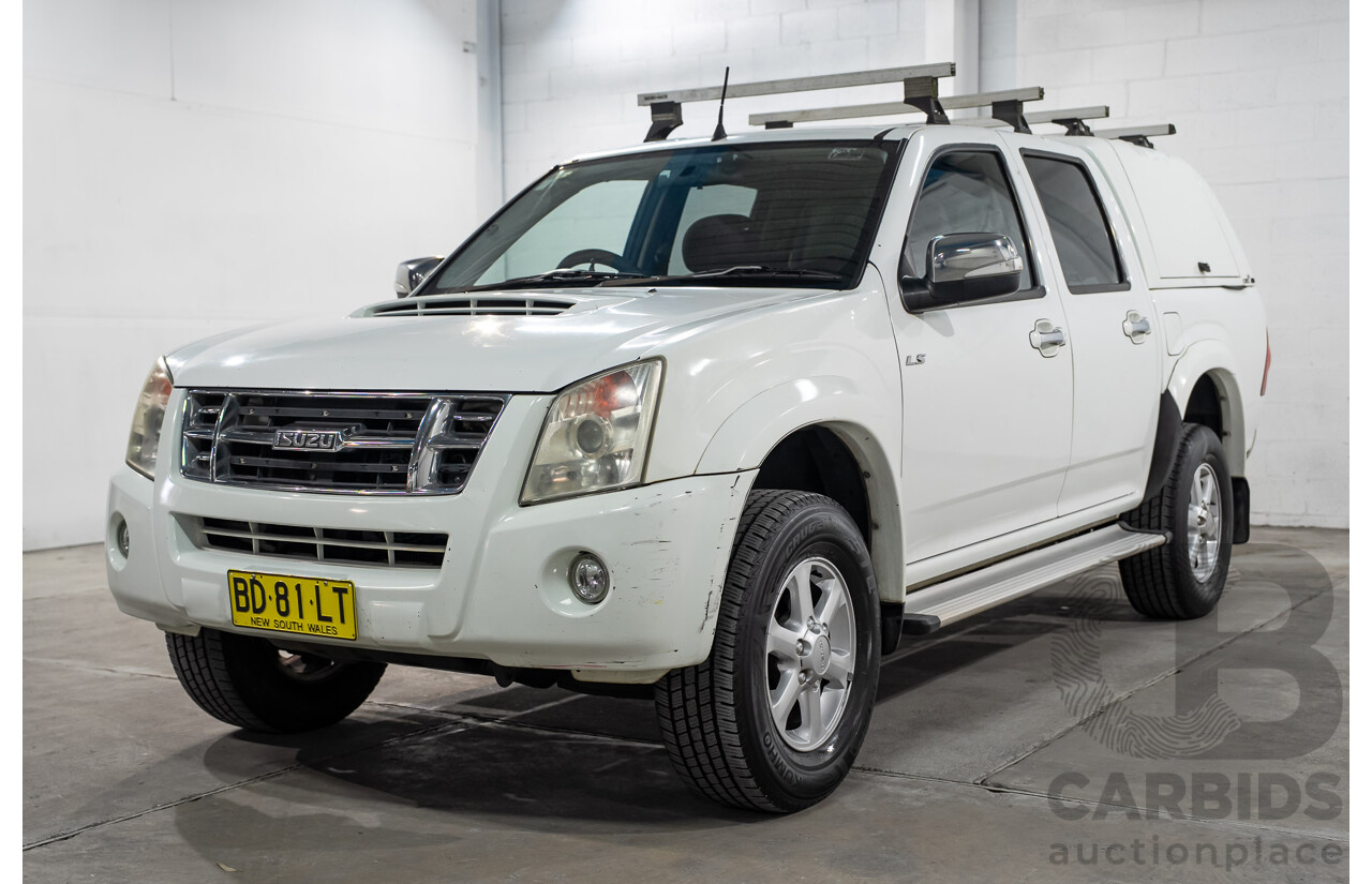 01/2010 Isuzu D-Max LS (4x2) TF Crew Cab Utility White Turbo Diesel 3.0L