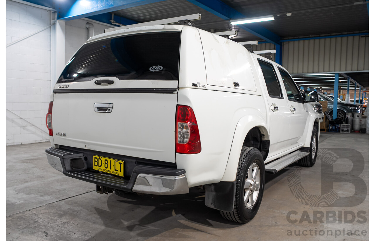 01/2010 Isuzu D-Max LS (4x2) TF Crew Cab Utility White Turbo Diesel 3.0L