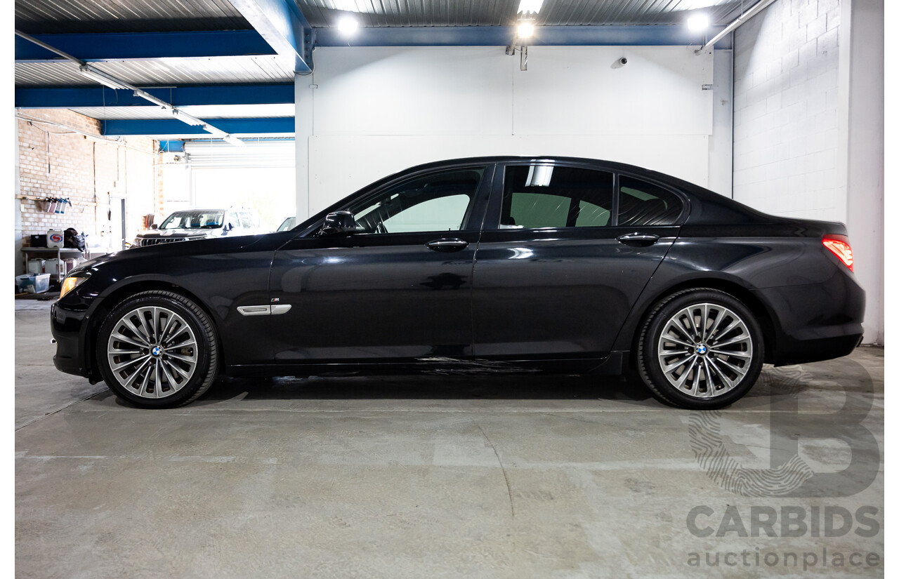 2/2010 BMW 750i F01 4d Sedan Sapphire Black Metallic Twin Turbo V8 4.4L