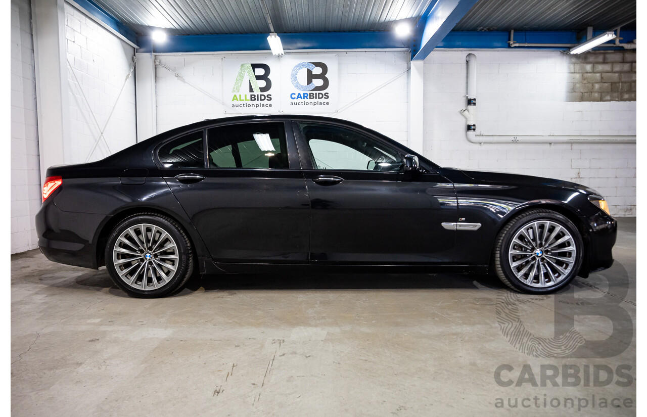 2/2010 BMW 750i F01 4d Sedan Sapphire Black Metallic Twin Turbo V8 4.4L